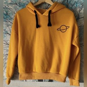 Cute Saturn crop hoodie